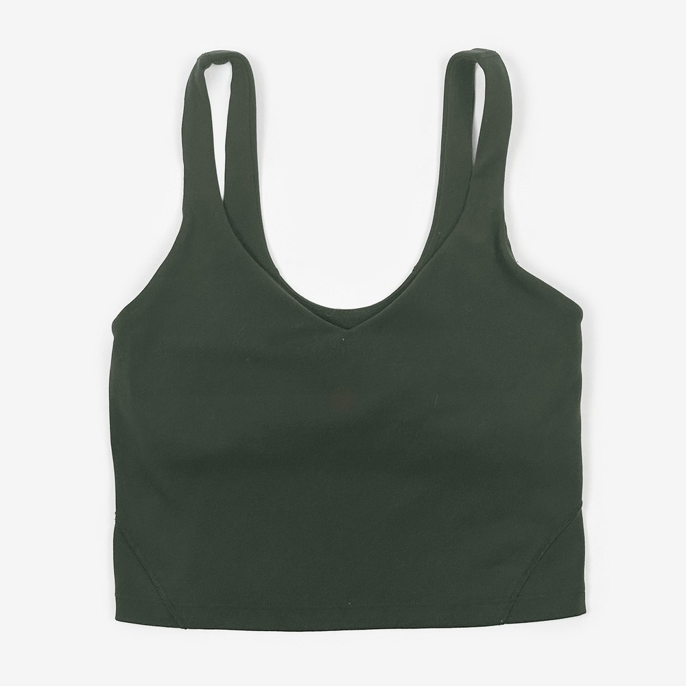 Lululemon Align Tank Top Size 4 Light Support A/B Cup Dark Green Nulu Soft Yoga